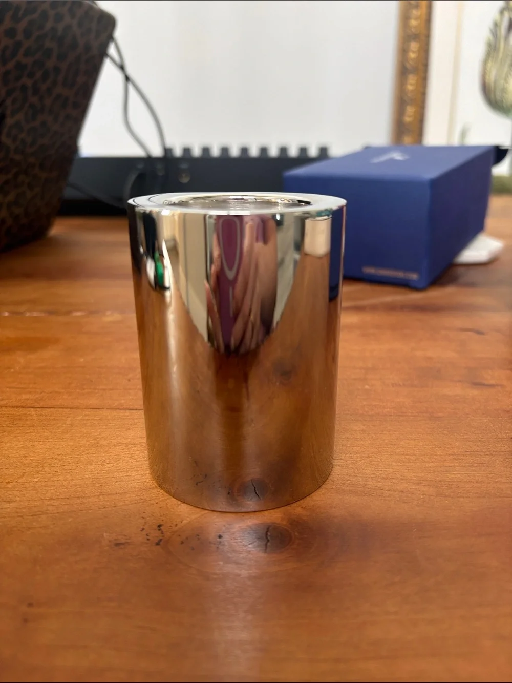 Swarovski Silver Crystal-Studded Candle Holder